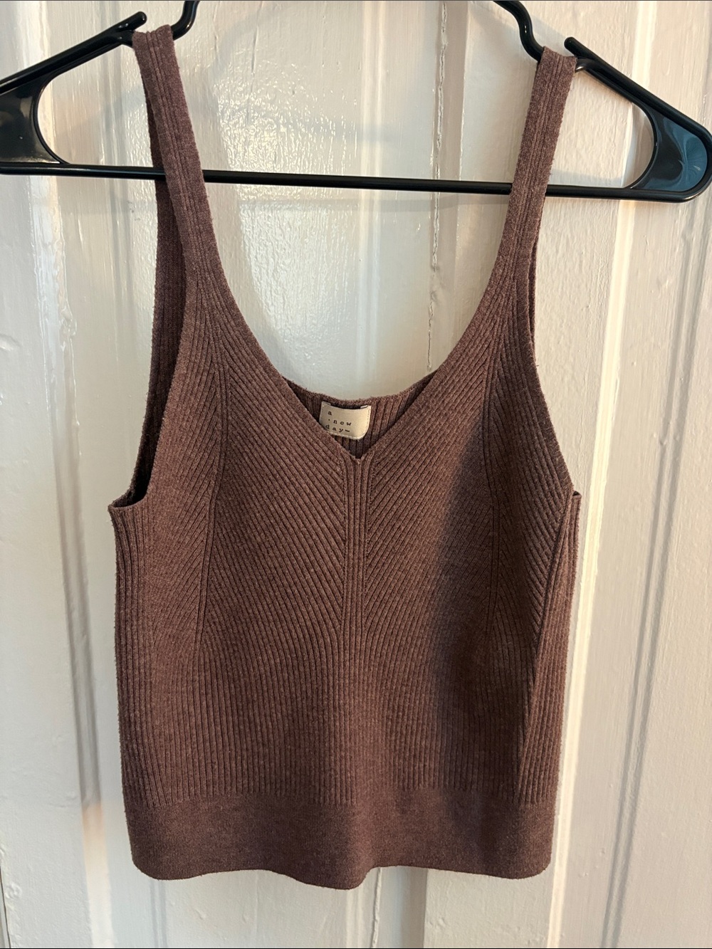 a new day Purple Ribbed V-Neck Tank